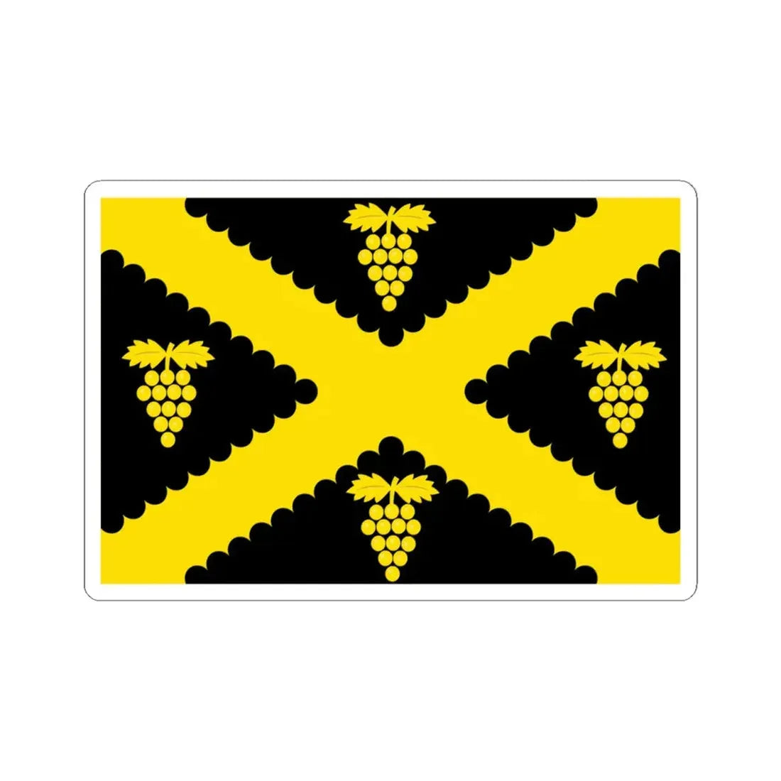 Wijnegem vlag (Belgium) STICKER Vinyl Kiss-Cut Decal 4 Inch White - The Sticker Space