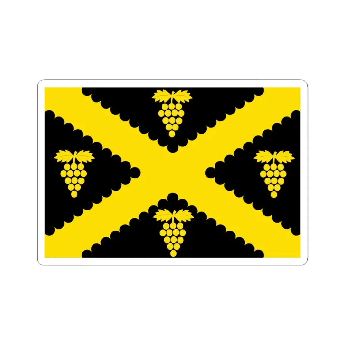 Wijnegem vlag (Belgium) STICKER Vinyl Kiss-Cut Decal 6 Inch White - The Sticker Space