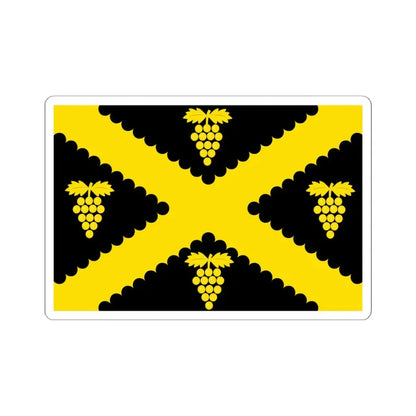 Wijnegem vlag (Belgium) STICKER Vinyl Kiss-Cut Decal 6 Inch White - The Sticker Space