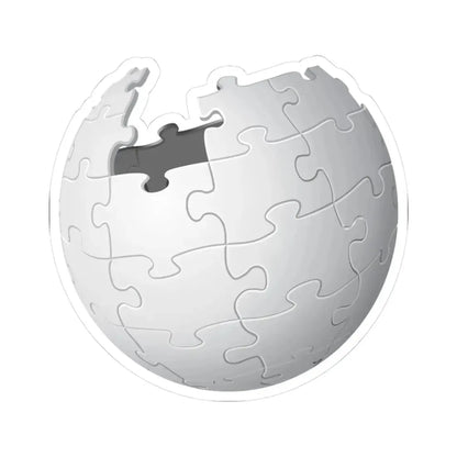 Wikipedia logo (blank) (Logo) STICKER Vinyl Kiss-Cut Decal 3 Inch White - The Sticker Space