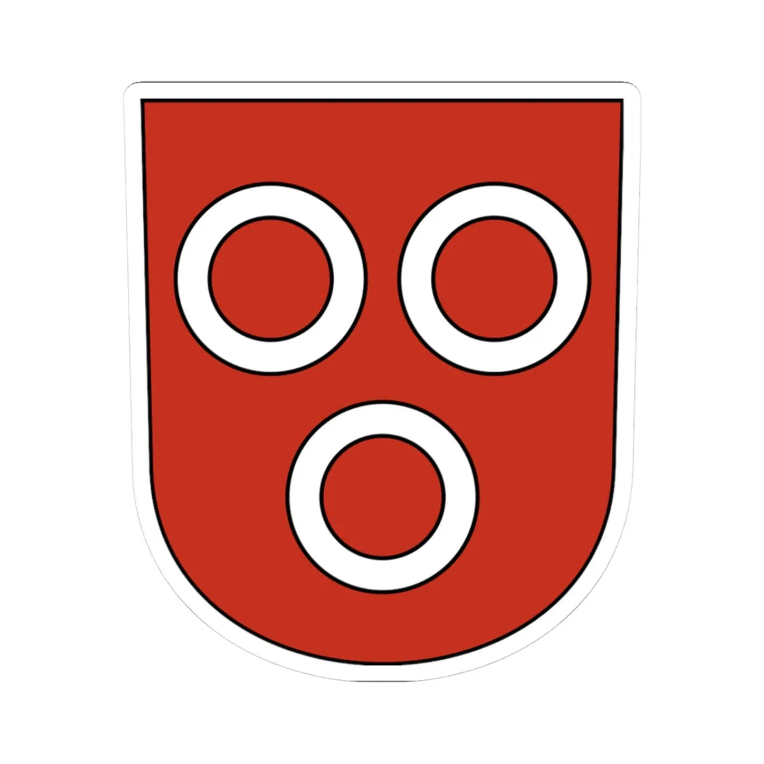 Wila-blazon (Switzerland) (Coat of Arms) STICKER Vinyl Kiss-Cut Decal 3 Inch White - The Sticker Space