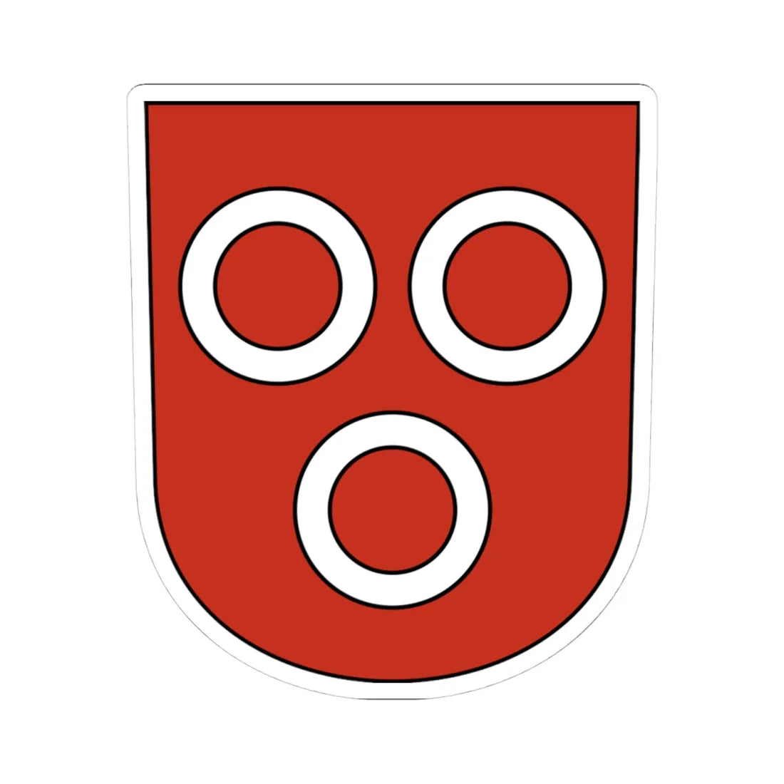 Wila-blazon (Switzerland) (Coat of Arms) STICKER Vinyl Kiss-Cut Decal 4 Inch White - The Sticker Space