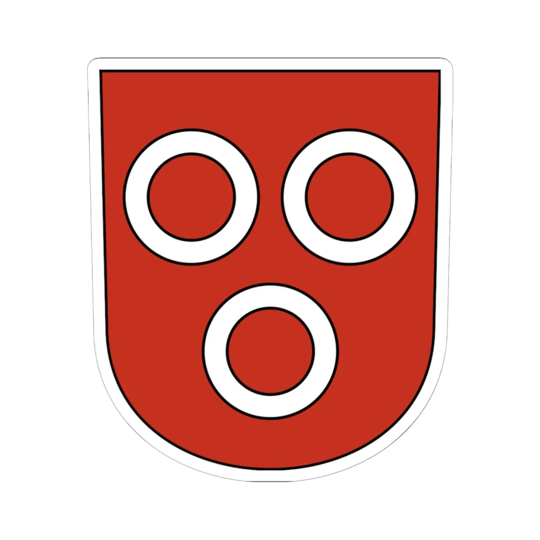 Wila-blazon (Switzerland) (Coat of Arms) STICKER Vinyl Kiss-Cut Decal 6 Inch White - The Sticker Space