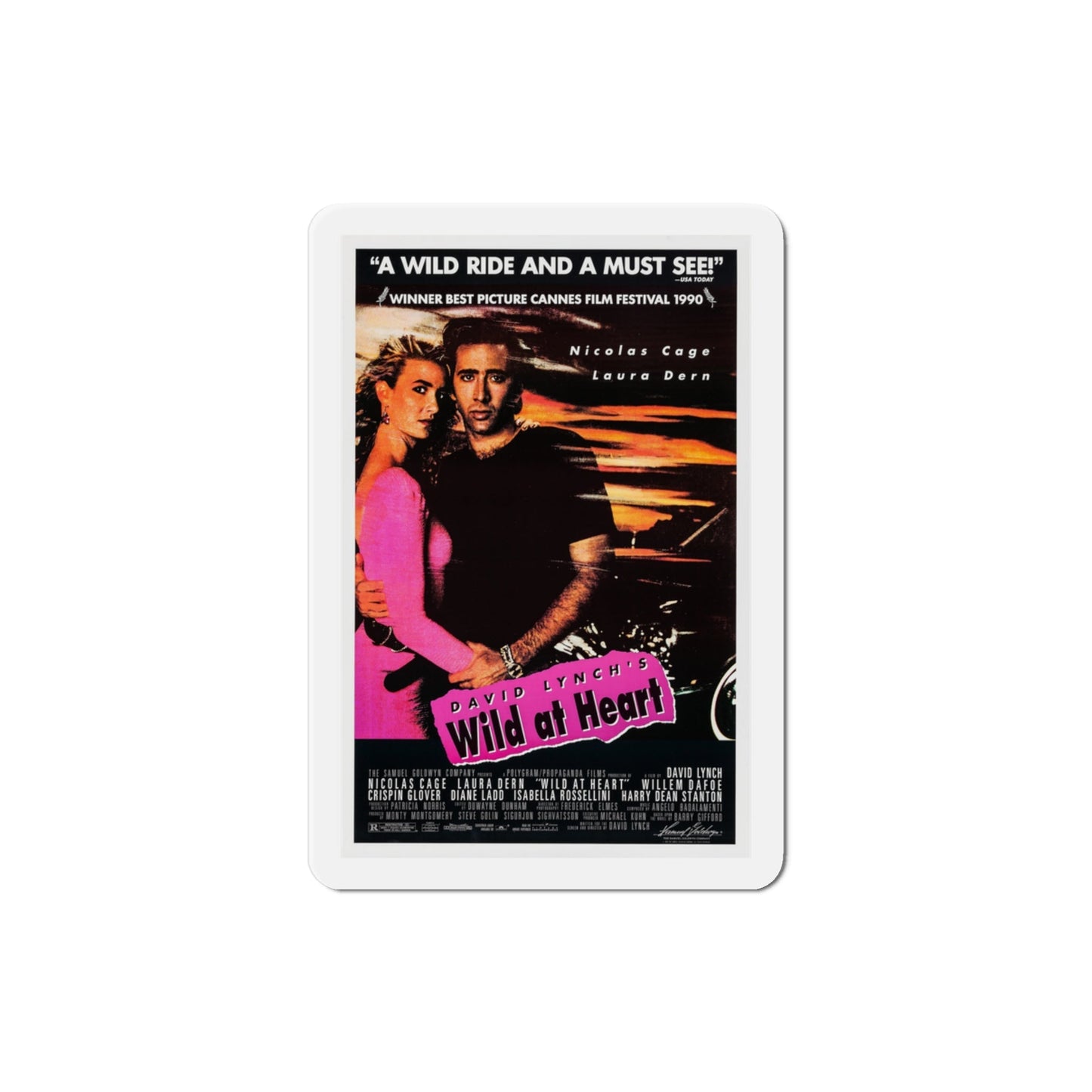 Wild at Heart 1990 Movie Poster Die-Cut Magnet-3" x 3"-The Sticker Space