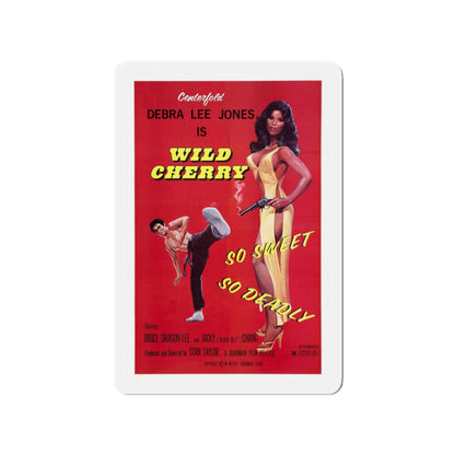 WILD CHERRY 1980 Movie Poster - Refrigerator Magnet-3" x 3"-The Sticker Space