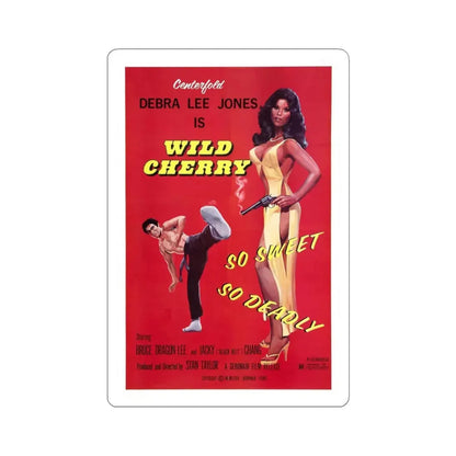 WILD CHERRY 1980 Movie Poster - STICKER Vinyl Kiss-Cut Decal 4 Inch White - The Sticker Space
