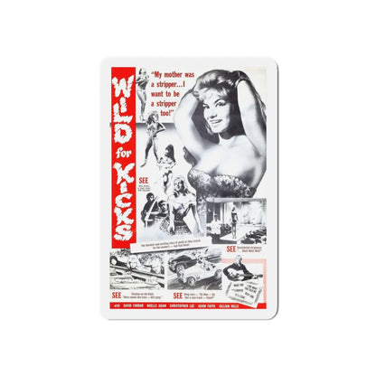 WILD FOR KICKS 1960 Movie Poster - Refrigerator Magnet 6 Inch - The Sticker Space