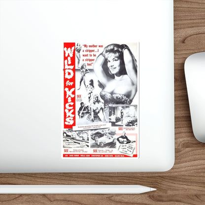 WILD FOR KICKS 1960 Movie Poster STICKER Vinyl Die-Cut Decal-The Sticker Space