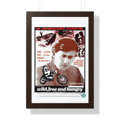 WILD FREE AND HUNGRY 1969 - Framed Movie Poster 16″ x 24″ Walnut - The Sticker Space