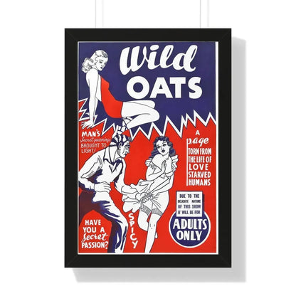WILD OATS 1940 - Framed Movie Poster 16″ x 24″ Black - The Sticker Space