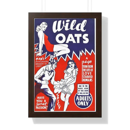 WILD OATS 1940 - Framed Movie Poster 16″ x 24″ Walnut - The Sticker Space