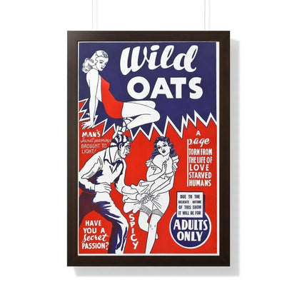 WILD OATS 1940 - Framed Movie Poster 20" x 30" Walnut - The Sticker Space
