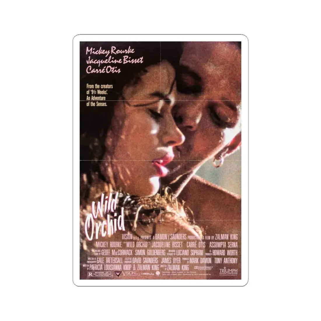 Wild Orchid 1990 Movie Poster - STICKER Vinyl Kiss-Cut Decal 6 Inch White - The Sticker Space