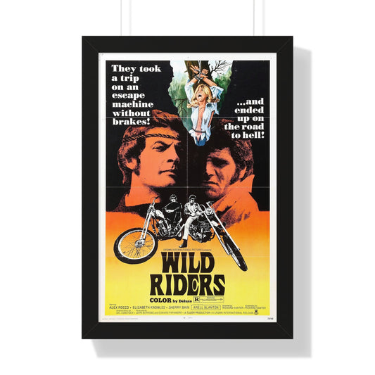 WILD RIDERS 1971 - Framed Movie Poster-16″ x 24″-The Sticker Space