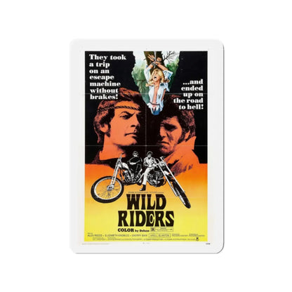 WILD RIDERS 1971 Movie Poster - Refrigerator Magnet 2 Inch - The Sticker Space
