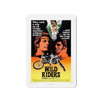 WILD RIDERS 1971 Movie Poster - Refrigerator Magnet-4" x 4"-The Sticker Space