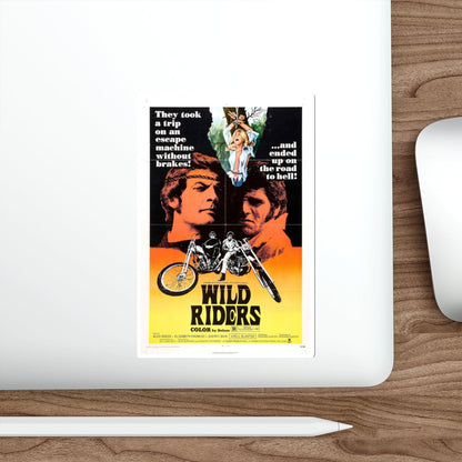 WILD RIDERS 1971 Movie Poster STICKER Vinyl Die-Cut Decal-The Sticker Space