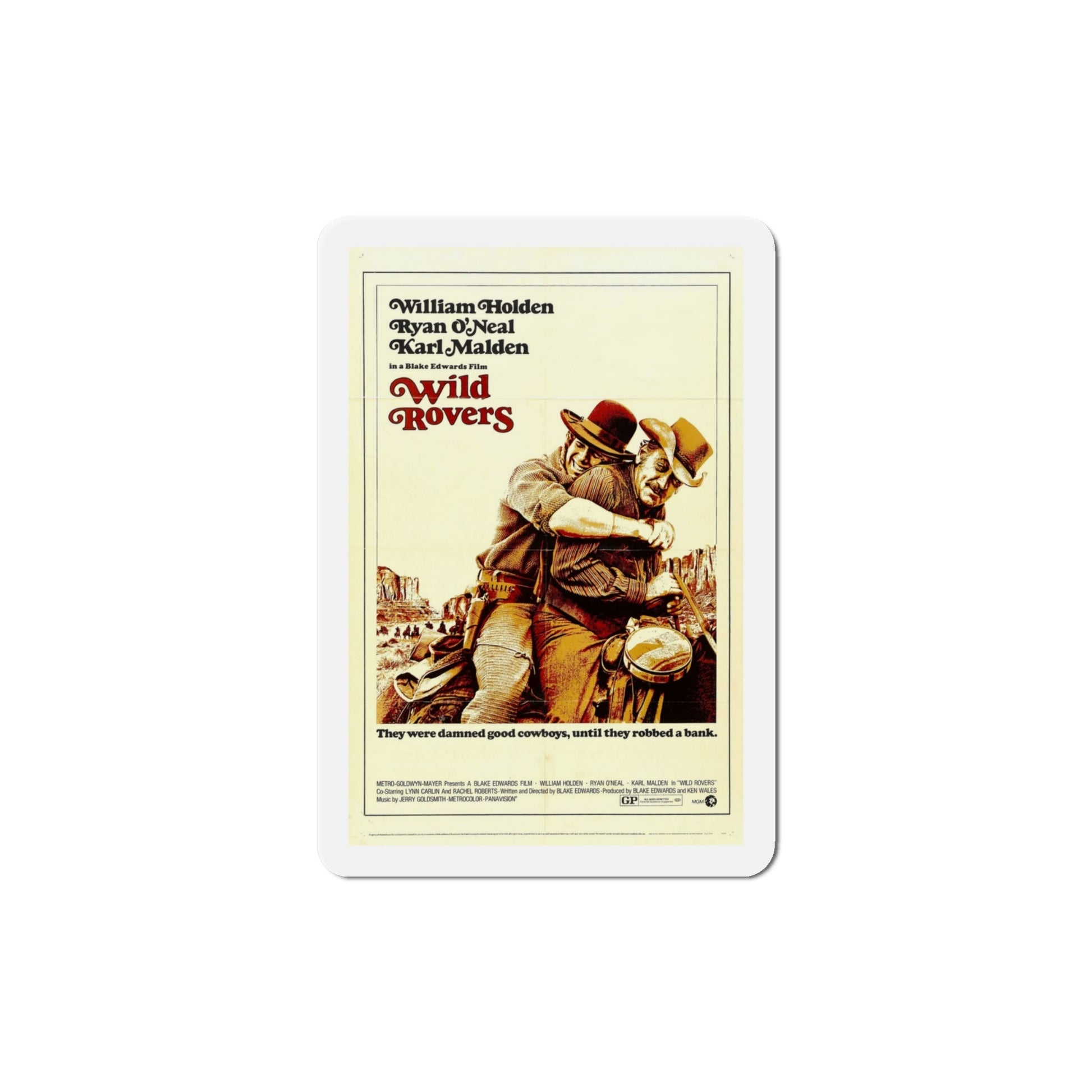 Wild Rovers 1971 Movie Poster Die-Cut Magnet-4" x 4"-The Sticker Space