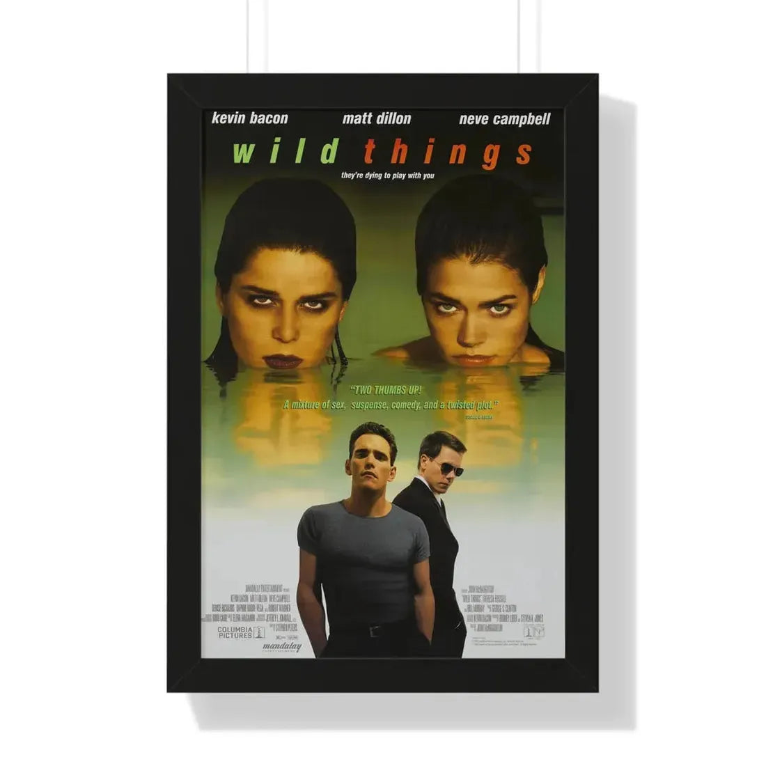WILD THINGS 1998 - Framed Movie Poster 16″ x 24″ Black - The Sticker Space