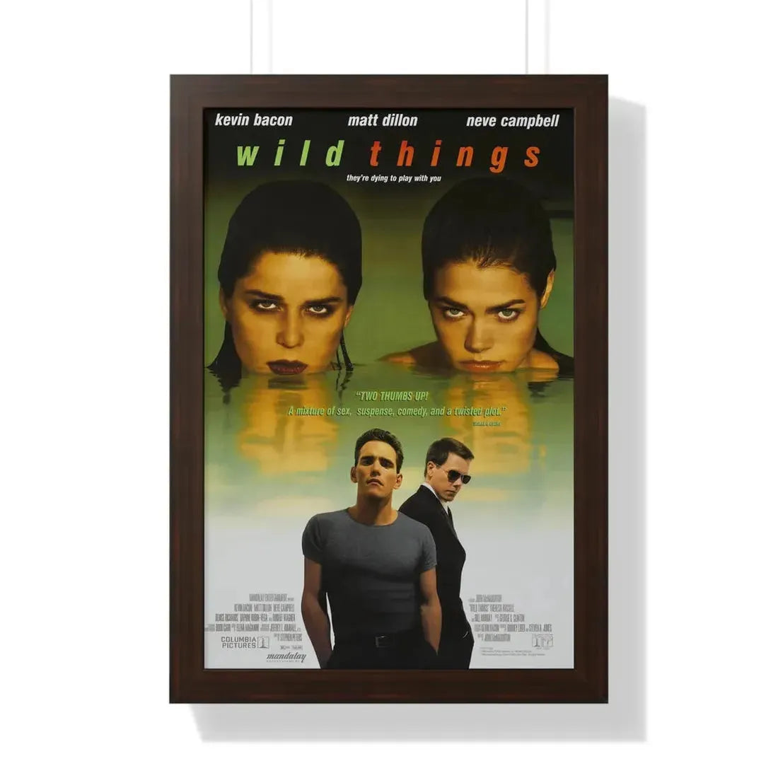 WILD THINGS 1998 - Framed Movie Poster 16″ x 24″ Walnut - The Sticker Space