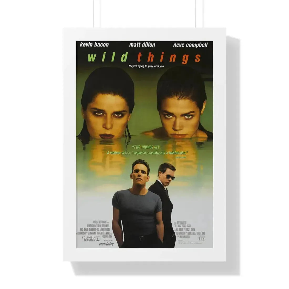 WILD THINGS 1998 - Framed Movie Poster 16″ x 24″ White - The Sticker Space