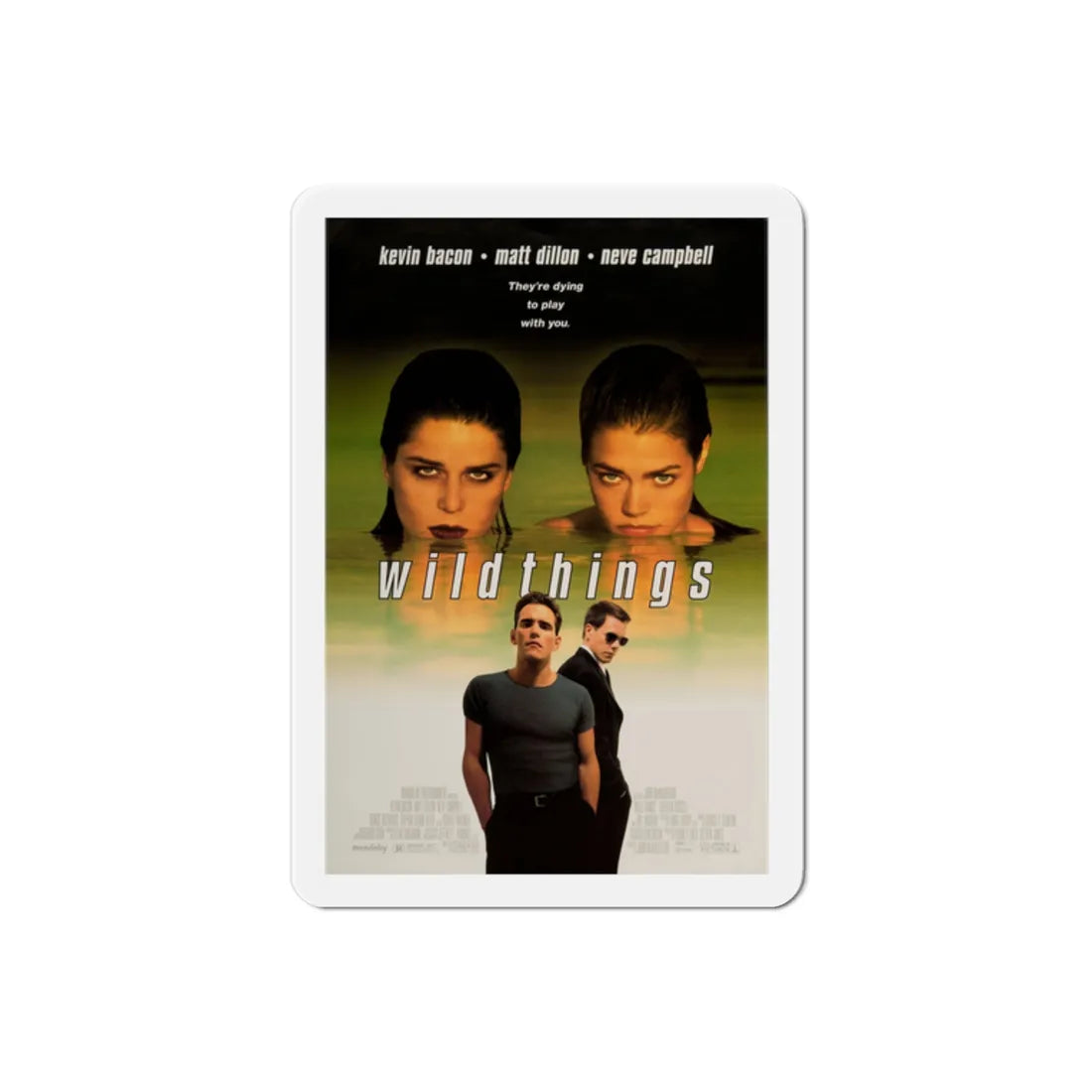 Wild Things 1998 Movie Poster Refrigerator Magnet 2 Inch - The Sticker Space