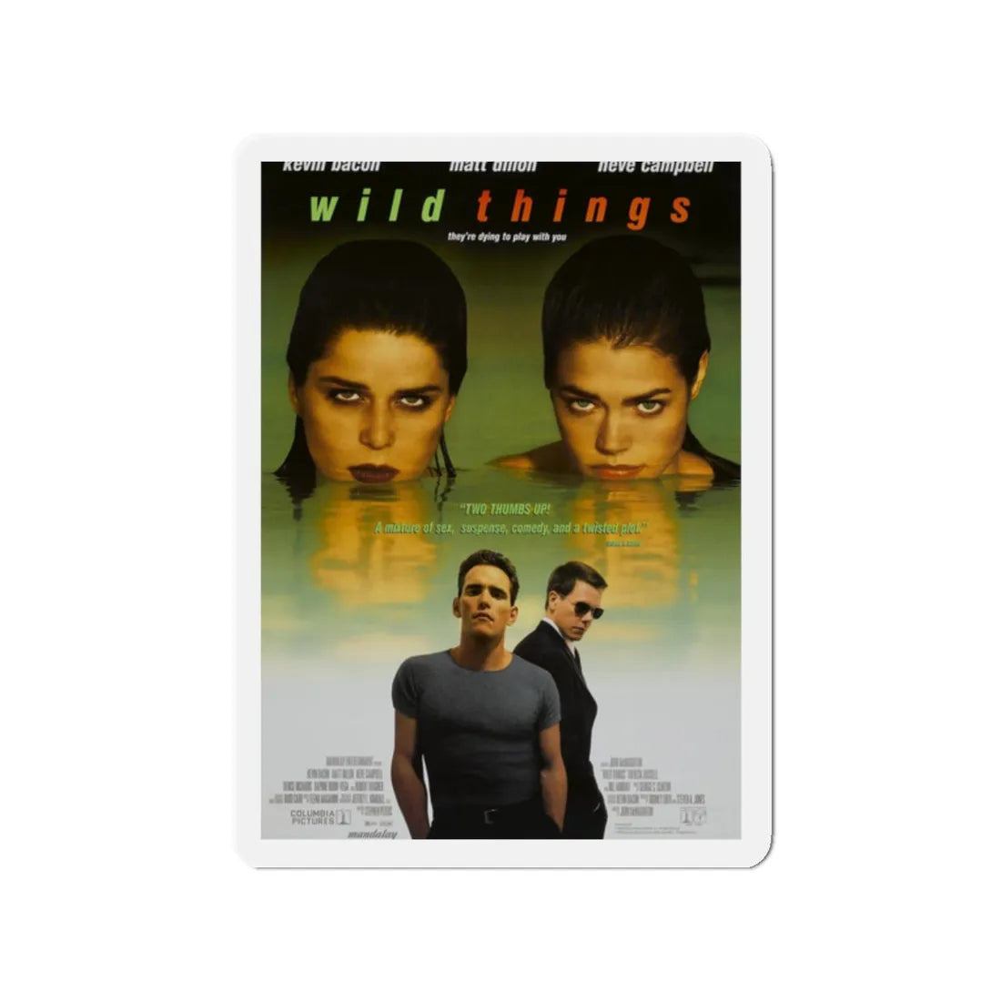 WILD THINGS 1998 Movie Poster - Refrigerator Magnet 2 Inch - The Sticker Space