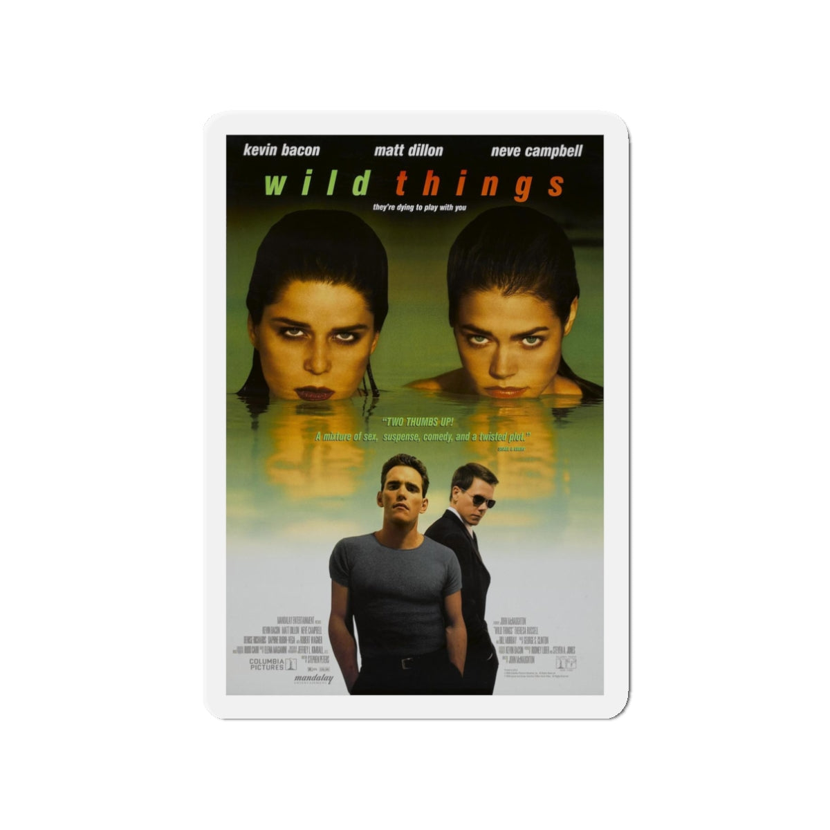 WILD THINGS 1998 Movie Poster - Refrigerator Magnet-3" x 3"-The Sticker Space