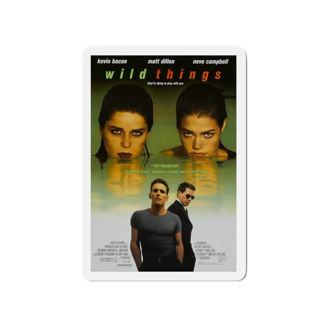 WILD THINGS 1998 Movie Poster - Refrigerator Magnet 4 Inch - The Sticker Space