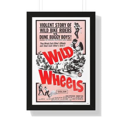 WILD WHEELS 1969 - Framed Movie Poster-16″ x 24″-The Sticker Space