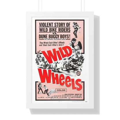 WILD WHEELS 1969 - Framed Movie Poster 16″ x 24″ White - The Sticker Space