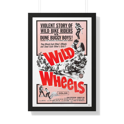 WILD WHEELS 1969 - Framed Movie Poster-20" x 30"-The Sticker Space