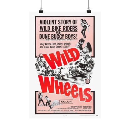 WILD WHEELS 1969 - Paper Movie Poster-12″ x 18″-The Sticker Space