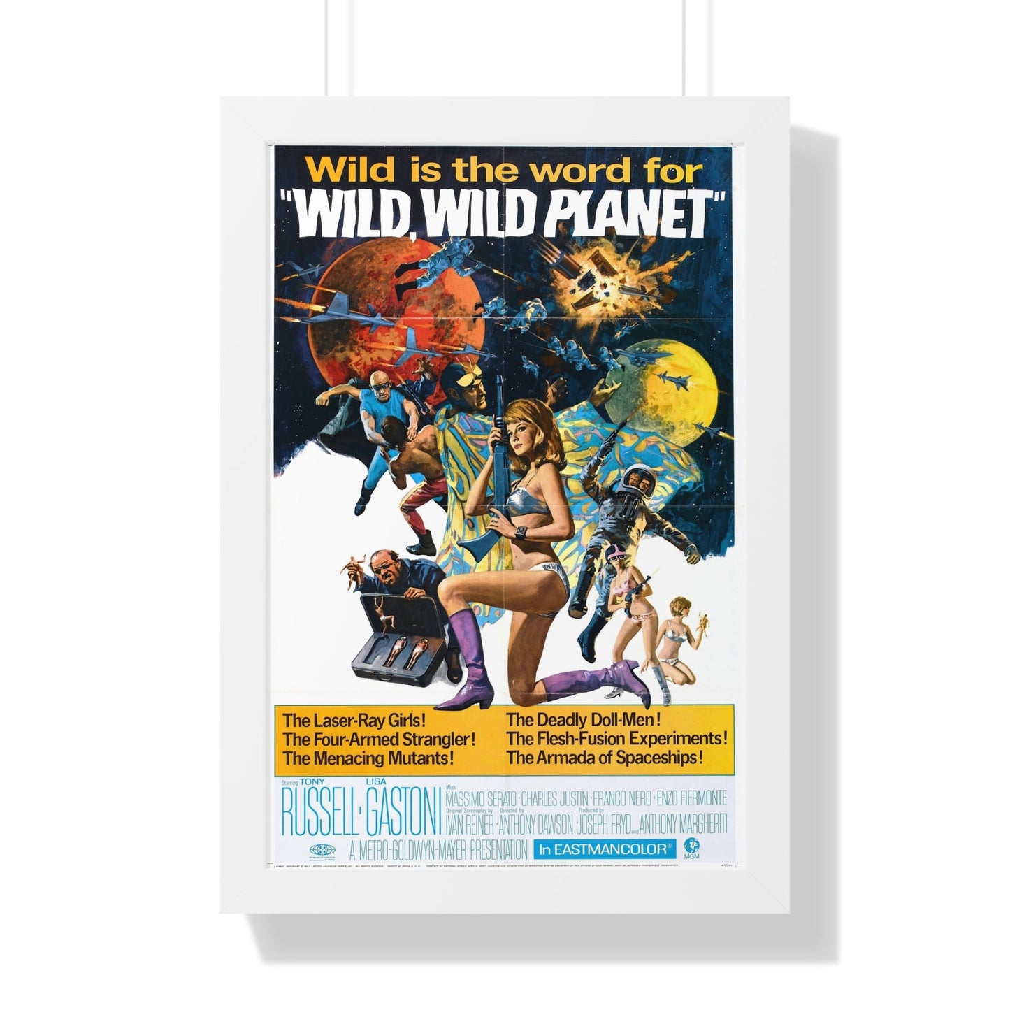 WILD, WILD PLANET 1966 - Framed Movie Poster-16″ x 24″-The Sticker Space