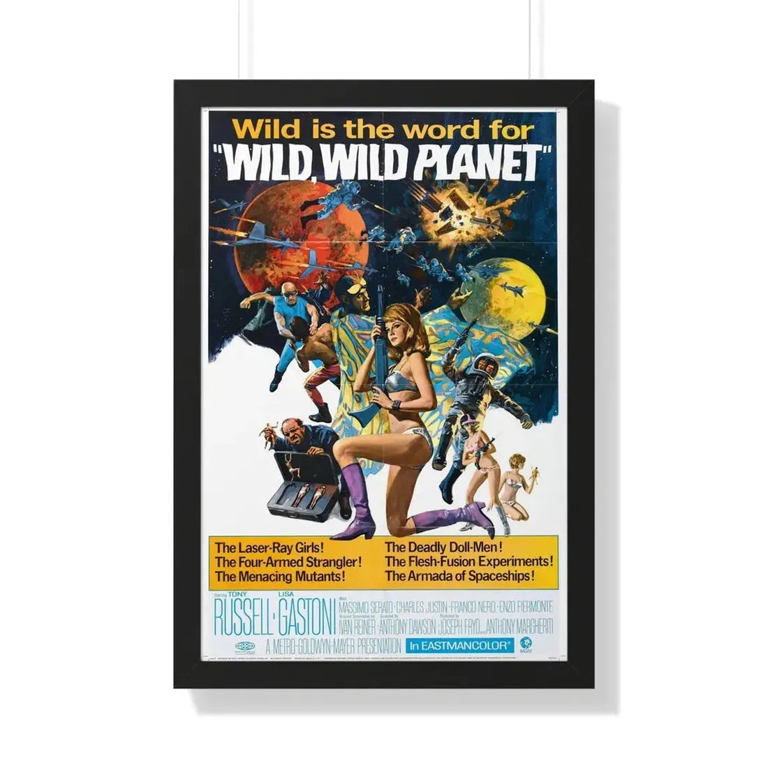 WILD, WILD PLANET 1966 - Framed Movie Poster 20" x 30" Black - The Sticker Space