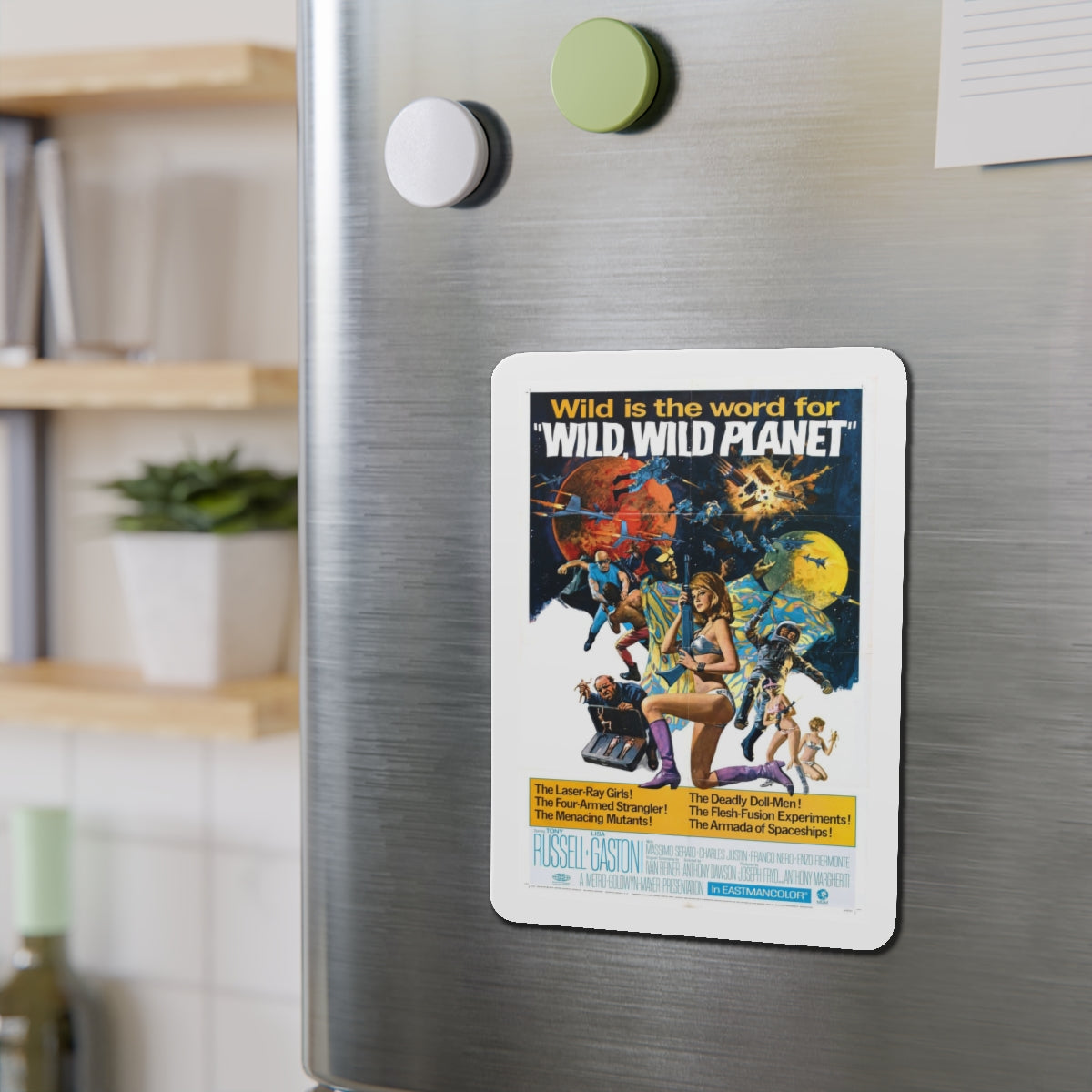 WILD, WILD PLANET 1966 Movie Poster - Refrigerator Magnet-The Sticker Space