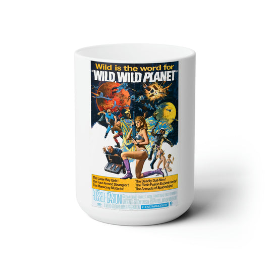 WILD, WILD PLANET 1966 Movie Poster - White Coffee Cup 15oz-15oz-The Sticker Space
