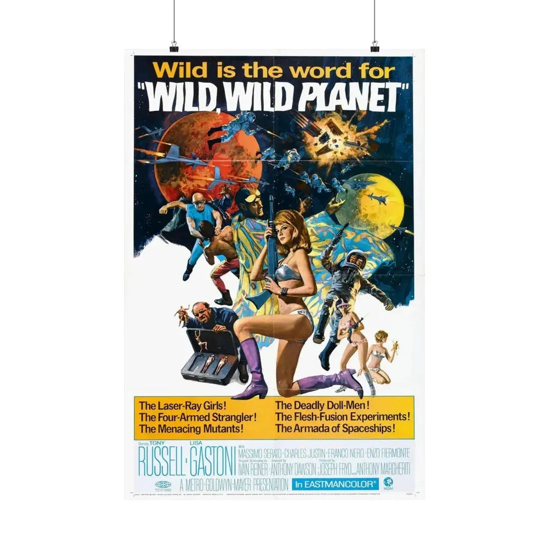 WILD, WILD PLANET 1966 - Paper Movie Poster 24″ x 36″ Matte - The Sticker Space