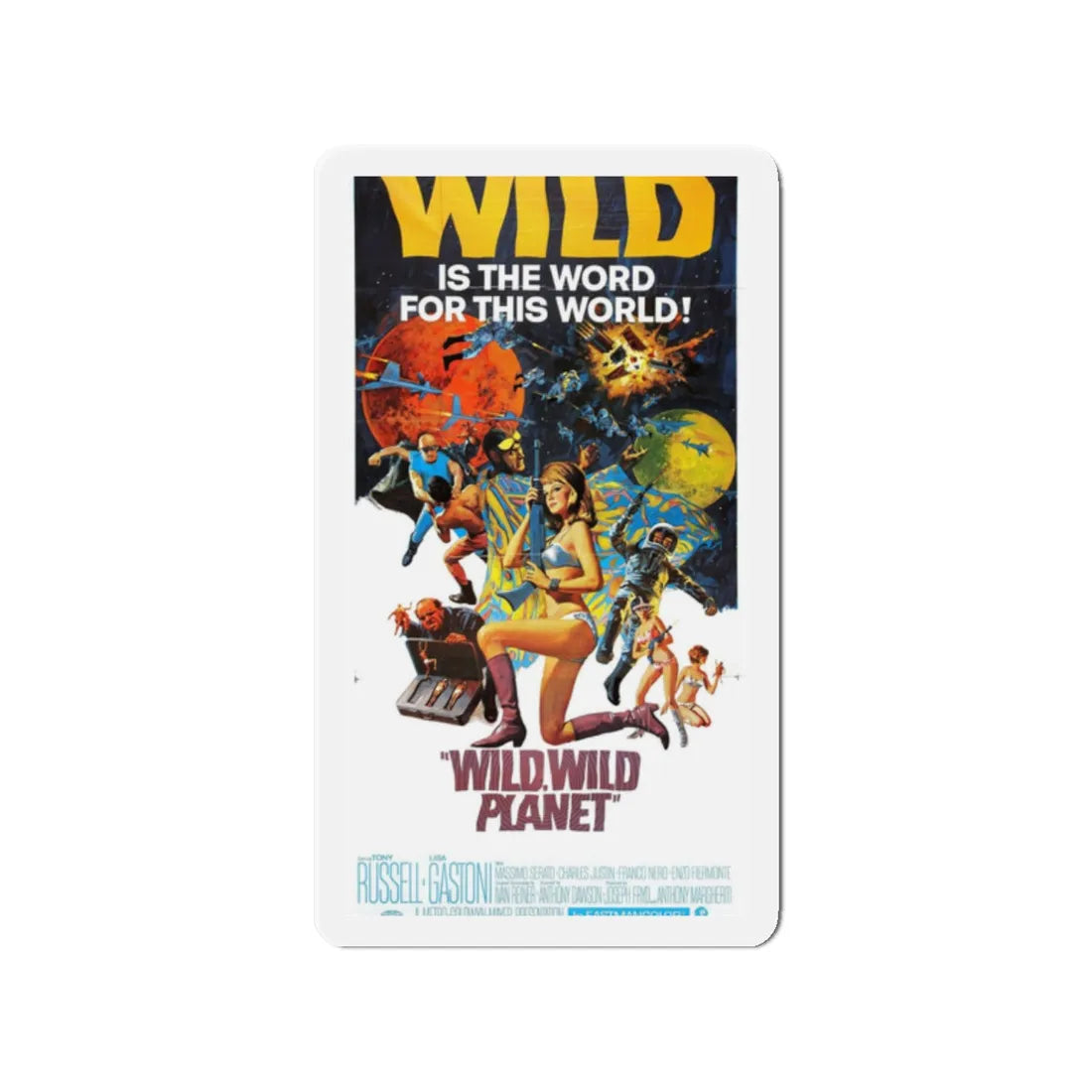 WILD, WILD PLANET (2) 1966 Movie Poster - Refrigerator Magnet 2 Inch - The Sticker Space