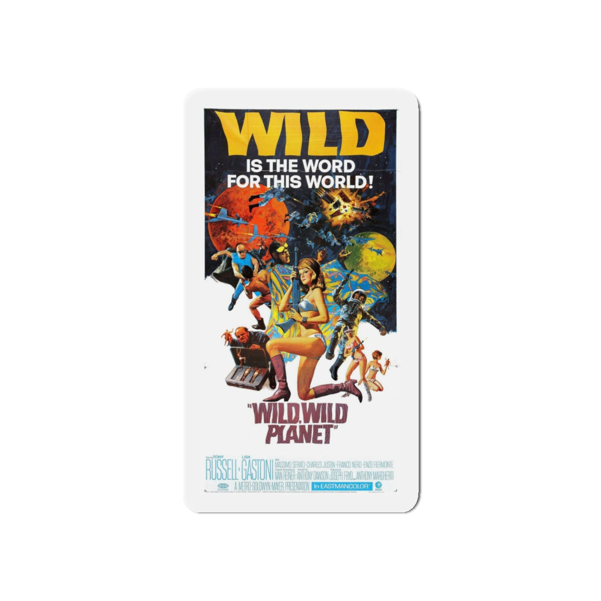 WILD, WILD PLANET (2) 1966 Movie Poster - Refrigerator Magnet-5" x 5"-The Sticker Space