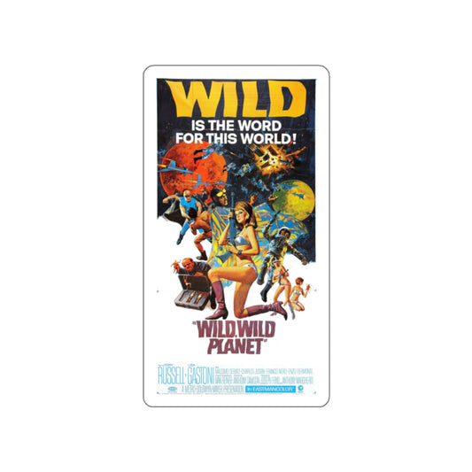 WILD, WILD PLANET (2) 1966 Movie Poster STICKER Vinyl Die-Cut Decal-White-The Sticker Space