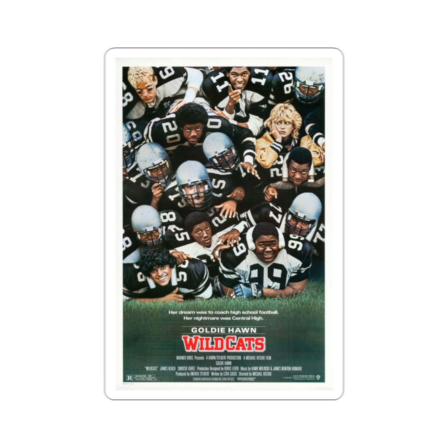 Wildcats 1986 Movie Poster STICKER Vinyl Die-Cut Decal-2 Inch-The Sticker Space