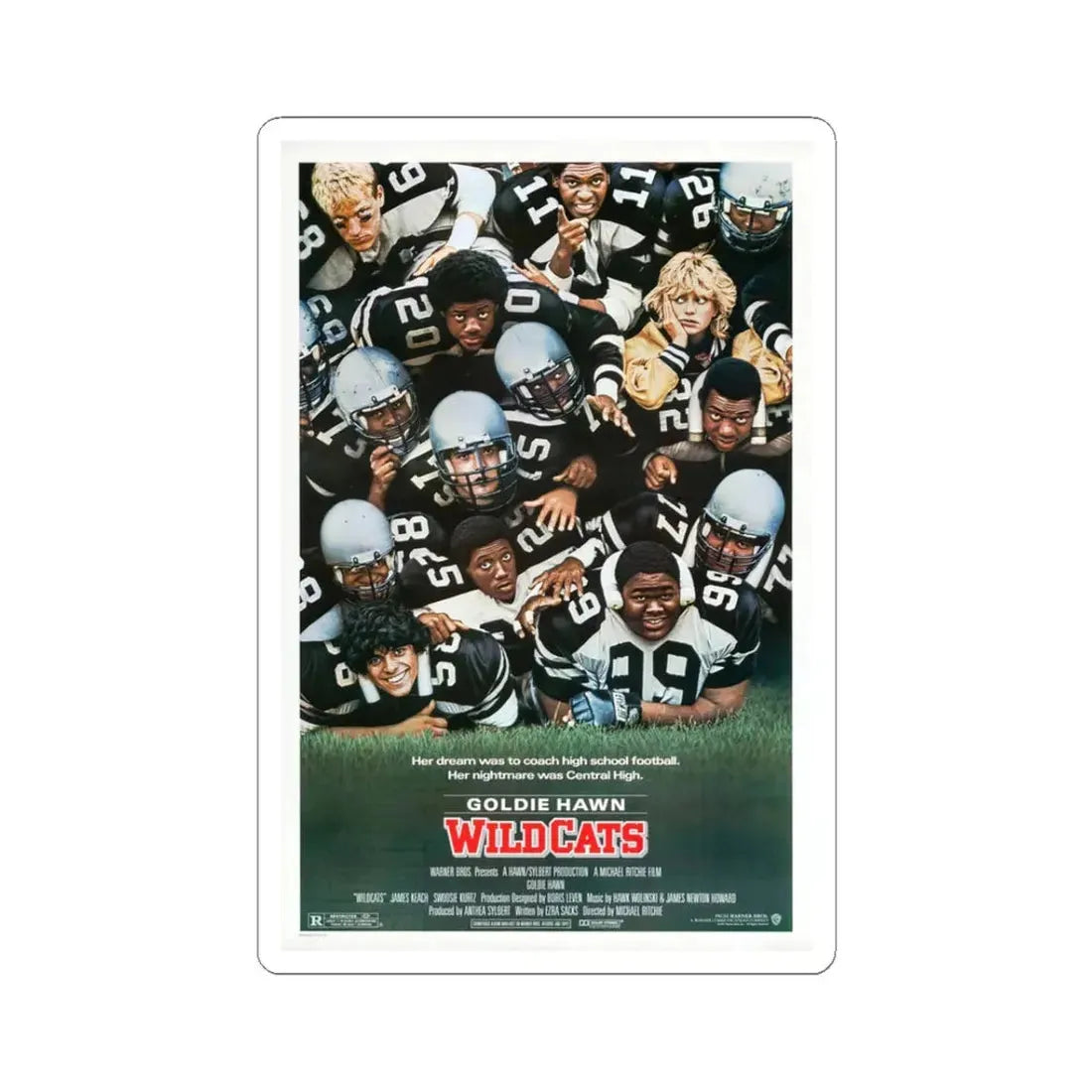 Wildcats 1986 Movie Poster - STICKER Vinyl Kiss-Cut Decal 3 Inch White - The Sticker Space