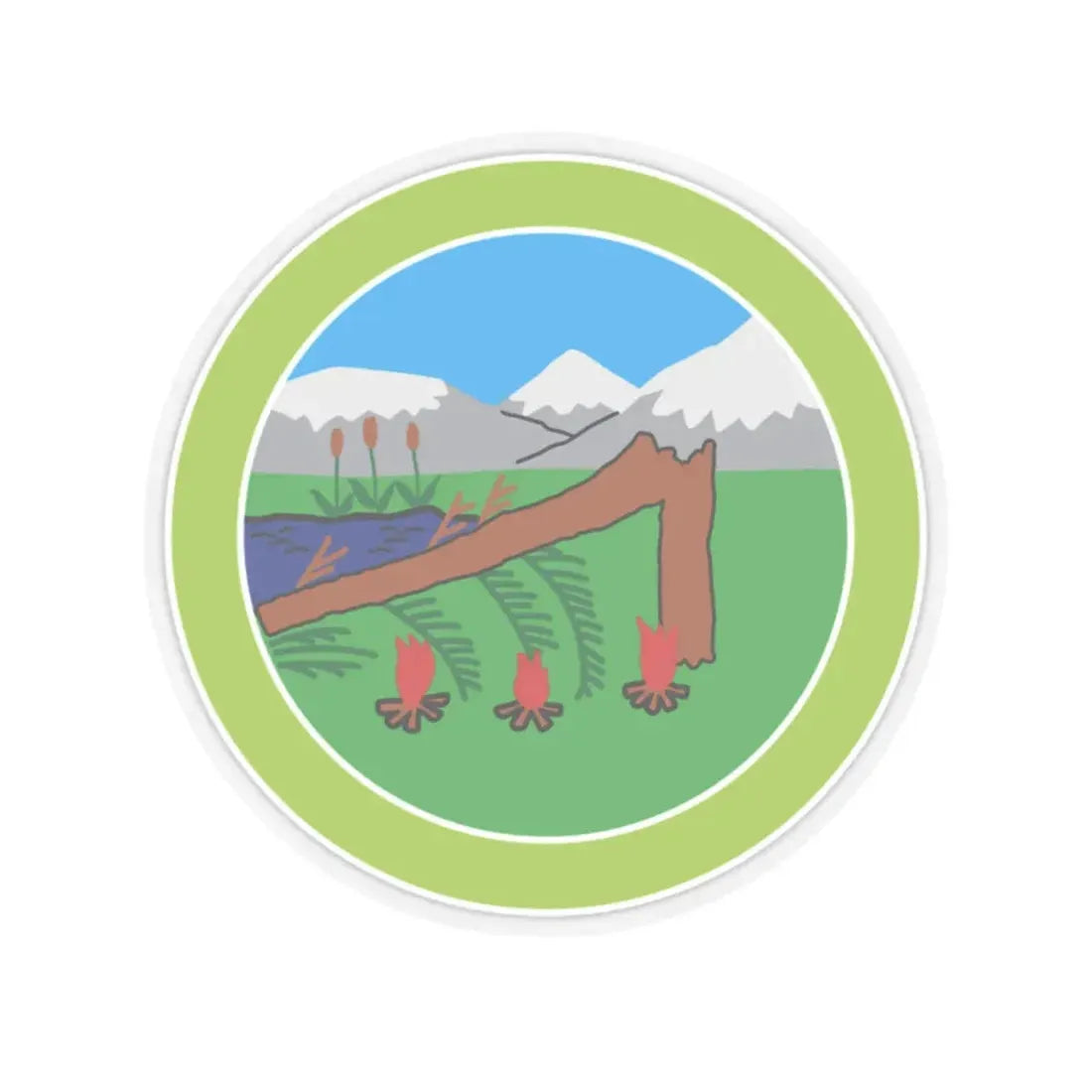 Wilderness Survival (Boy Scout Merit Badge) STICKER Vinyl Kiss-Cut Decal 2 Inch Transparent - The Sticker Space