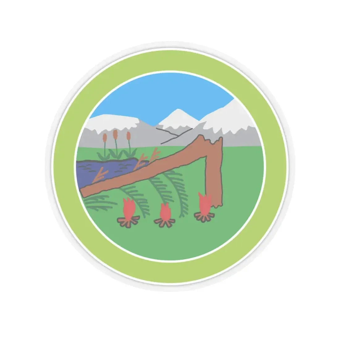 Wilderness Survival (Boy Scout Merit Badge) STICKER Vinyl Kiss-Cut Decal 4 Inch Transparent - The Sticker Space