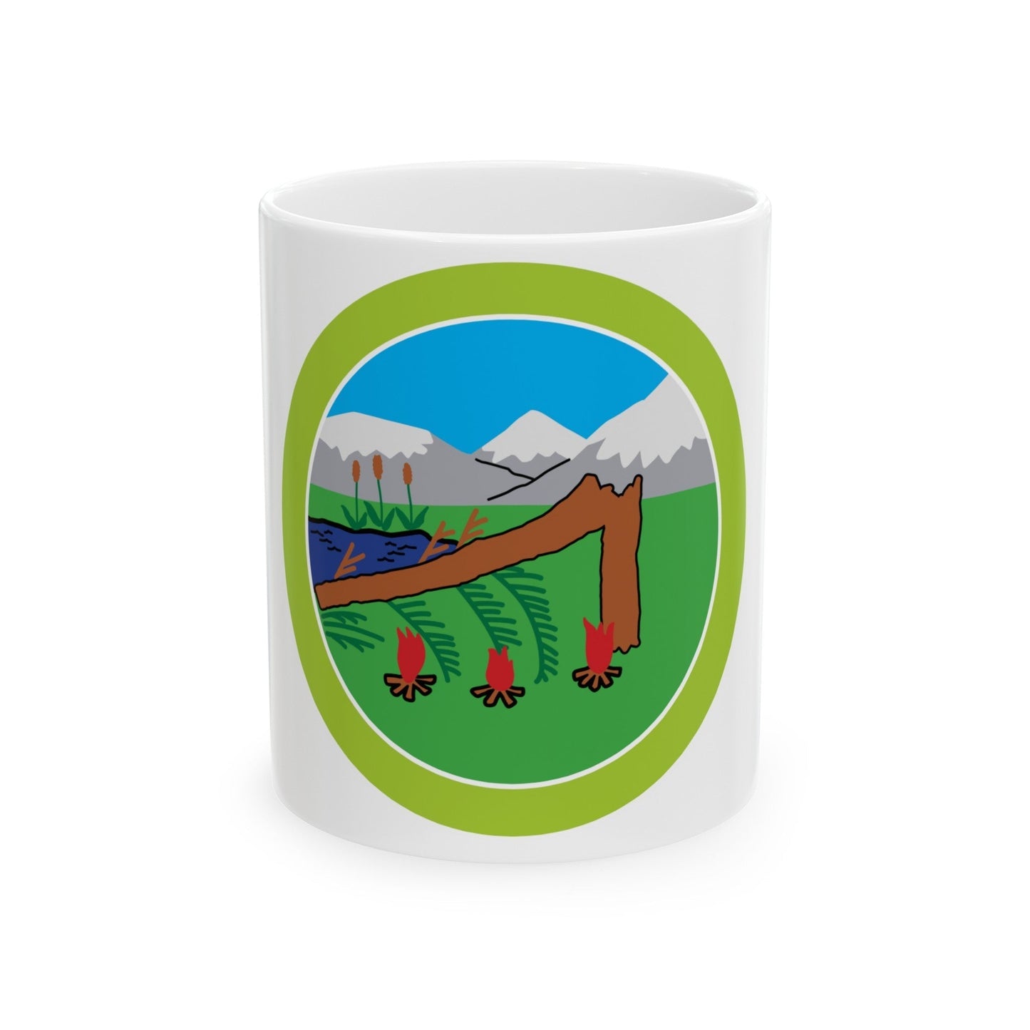 Wilderness Survival (Boy Scout Merit Badge) White Coffee Mug-11oz-The Sticker Space