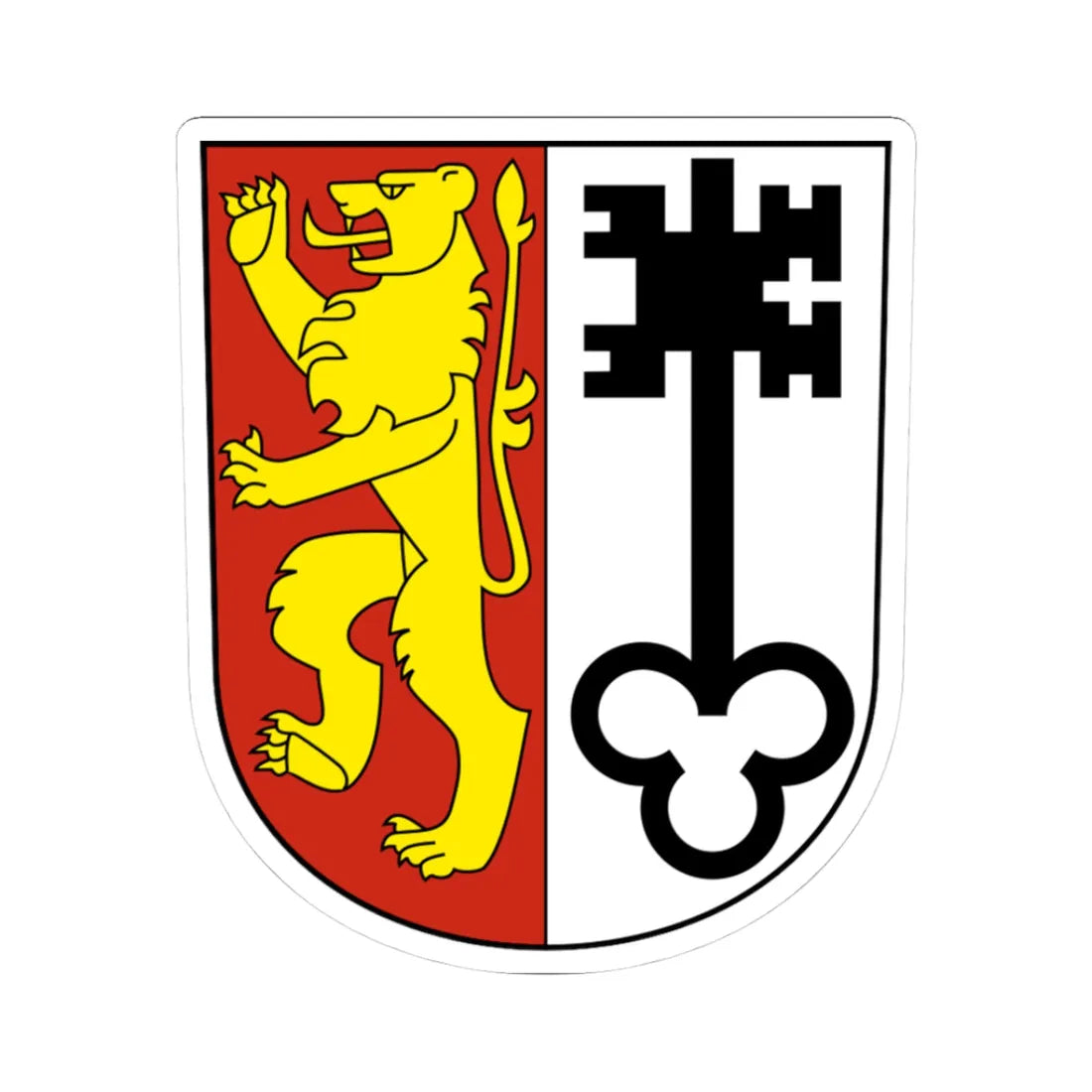 Wilen-blazon (Switzerland) (Coat of Arms) STICKER Vinyl Kiss-Cut Decal 3 Inch White - The Sticker Space