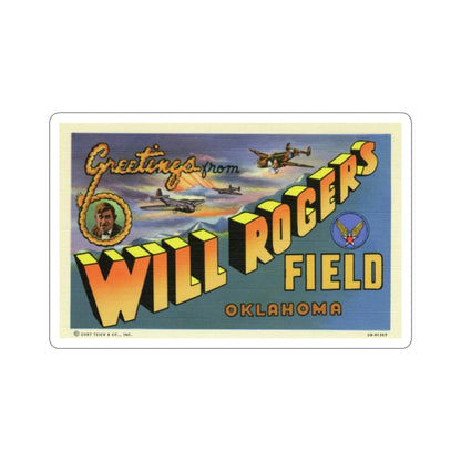 Will Rogers Field Oklahoma (Greeting Cards) STICKER Vinyl Die-Cut Decal-4 Inch-The Sticker Space