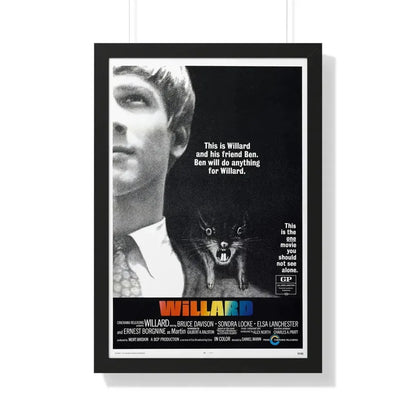 WILLARD 1971 - Framed Movie Poster 20" x 30" Black - The Sticker Space