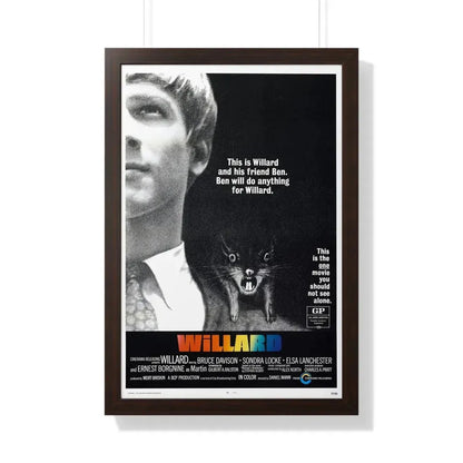 WILLARD 1971 - Framed Movie Poster 20" x 30" Walnut - The Sticker Space
